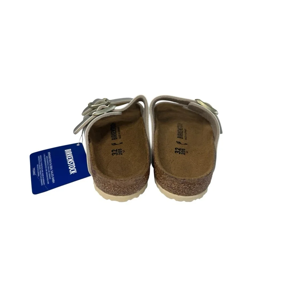 Birkenstock Arizona Kids Gold Electric‎ Metallic Girls Size 13.5C